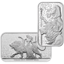 Pre-Owned The Royal Mint Una and The Lion 1oz Silver Bar - Mixed Designs