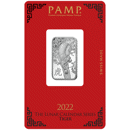 Pre-Owned 2022 PAMP Lunar Tiger 10g Silver Bar