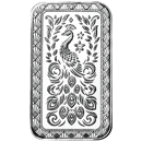 Pre-Owned Scottsdale Mint Marquee Peacock 1oz Silver Bar