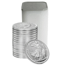 2025 UK Britannia 1/10oz Silver Coin - Full Tube of 16 Coins