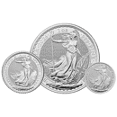 2026 UK Britannia 1oz, 1/4oz, and 1/10oz Silver Coin Collection