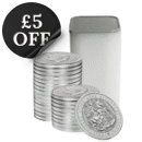 2026 UK St George and the Dragon 1oz Silver Coin - Full Tube of 25 Coins