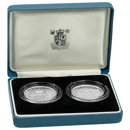 Pre-Owned 1989 UK £2 Proof Silver 2-Coin Set - VAT Free