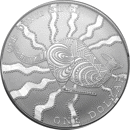Pre-Owned 2002 Australian Kangaroo 1 Dollar 1oz Silver Coin - VAT Free