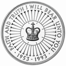 Pre-Owned UK 1993 Coronation 40th Anniversary Crown Proof Design Silver Coin - VAT Free