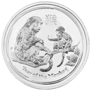 Pre-Owned 2016 Australian Lunar Monkey 1/2oz Silver Coin - VAT Free