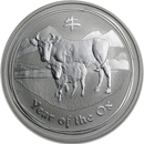 Pre-Owned 2009 Australian Lunar Ox 1oz Silver Coin - VAT Free