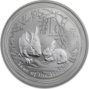 Pre-Owned 2011 Australian Lunar Rabbit 1oz Silver Coin - VAT Free