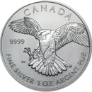 Pre-Owned 2014 Canadian Peregrine Falcon 1oz Silver Coin - VAT Free