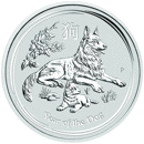 Pre-Owned 2018 Australian Lunar Dog 1oz Silver Coin - VAT Free
