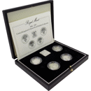Pre-Owned 1984-1987 UK Proof Piedfort £1 Silver 4 Coin Collection - VAT Free