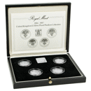 Pre-Owned 1984-1987 UK Proof Piedfort £1 Silver 4 Coin Collection - VAT Free
