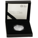 Pre-Owned 2017 UK Sapphire Jubilee of Queen Elizabeth II £5 Proof Silver Coin - VAT Free