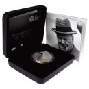 Pre-Owned 2015 UK Death of Winston Churchill £5 Piedfort Proof Silver Coin - VAT Free
