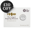 Pre-Owned 2015 UK The Longest Reigning Monarch £20 Fine Silver Coin - Carded - VAT Free