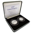 Pre-Owned 1997 UK 50p Proof Silver Two-Coin Set - VAT Free