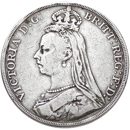 Pre-Owned 1890 UK Victoria Jubilee Head Silver Crown - VAT Free