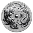 Pre-Owned 2018 Australian Tiger and Dragon 1oz Silver Coin - VAT Free