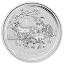 Pre-Owned 2015 Australian Lunar Goat 10oz Silver Coin - VAT Free