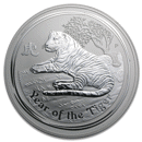 Pre-Owned 2010 Australian Lunar Tiger 1kg Silver Coin - VAT Free