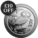Pre-Owned Niue Athenia Owl 1oz Silver $2 Stackable Coin - VAT Free