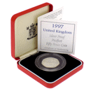 Pre-Owned 1997 UK Proof Piedfort Silver 50p Coin - VAT Free
