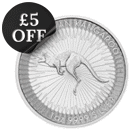 Pre-Owned Australian Kangaroo 1oz Silver Coin - Mixed Dates - VAT Free