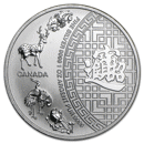 Pre-Owned 2014 Canadian Five Blessings 1oz Silver Coin - VAT Free