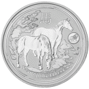 Pre-Owned 2014 Australian Lunar Horse Privy 1oz Silver Coin - VAT Free