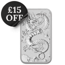 Pre-Owned 2019 Australian Dragon Rectangular 1oz Silver Coin - VAT Free