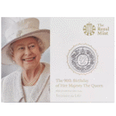 Pre-Owned 2016 UK Queen Elizabeth II's 90th Birthday £20 Fine Silver Coin - Carded - VAT Free