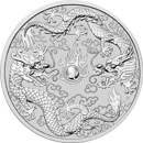 Pre-Owned 2019 Australian Double Dragon 1oz Silver Coin - VAT Free