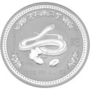 Pre-Owned 2001 Australian Lunar Snake 10oz Silver Coin - VAT Free