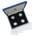 Pre-Owned 2004-2007 UK £1 Bridges Piedfort Proof Silver 4-Coin Set - VAT Free
