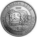 Pre-Owned 2016 Canadian Bison 1.25oz Silver Coin - VAT Free