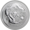 Pre-Owned 2012 Australian Lunar Dragon 1/2oz Silver Coin - VAT Free