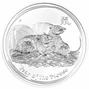 Pre-Owned 2008 Australian Lunar Mouse 1oz Silver Coin - VAT Free