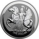 Pre-Owned 2017 British Virgin Islands Reverse Proof Pegasus 1oz Silver Coin - VAT Free
