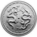 Pre-Owned 2018 Niue Double Dragon 1oz Silver Coin - VAT Free
