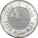 Pre-Owned UK 2000 Millennium £5 Proof Design Silver Coin - VAT Free