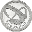 Pre-Owned 2007 UK Gateshead Millennium Bridge £1 Proof Design Silver Coin - VAT Free