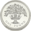 Pre-Owned 1987 UK £1 Proof Design Piedfort Silver Coin - VAT Free