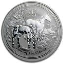 Pre-Owned 2014 Australian Lunar Horse 1oz Silver Coin - VAT Free