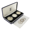 Pre-Owned 1972 - 2007 Diamond Wedding Anniversary Proof Silver 3-Coin Set - VAT Free