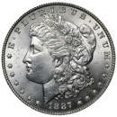 Pre-Owned 1887 USA Morgan Dollar Philadelphia Silver Coin - VAT Free