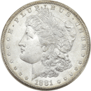 Pre-Owned USA 1881 Morgan Dollar San Francisco Silver Coin - VAT Free