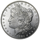 Pre-Owned 1884 USA Morgan Dollar Philadelphia Silver Coin - VAT Free