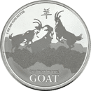 Pre-Owned 2015 Niue Year Of The Goat 1oz Silver Coin - VAT Free