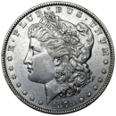 Pre-Owned USA 1879 Morgan Dollar Philadelphia Silver Coin - VAT Free