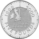 Pre-Owned 1999 - 2000 UK Millennium £5 Proof Design Silver Coin - VAT Free